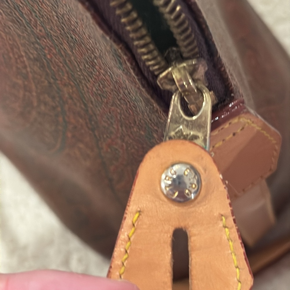 Etro Brown and Tan Dome Satchel with Gold Hardware - Picture 14 of 15